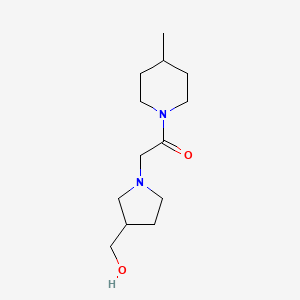 molecular formula C13H24N2O2 B1467244 2-(3-(Hydroxymethyl)pyrrolidin-1-yl)-1-(4-methylpiperidin-1-yl)ethan-1-one CAS No. 1458307-17-9