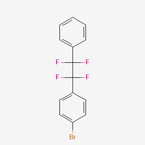 molecular formula C14H9BrF4 B14672465 1-Bromo-4-(1,1,2,2-tetrafluoro-2-phenylethyl)benzene CAS No. 40396-59-6