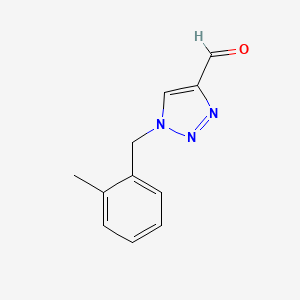 1-[(2-methylphenyl)methyl]-1H-1,2,3-triazole-4-carbaldehyde