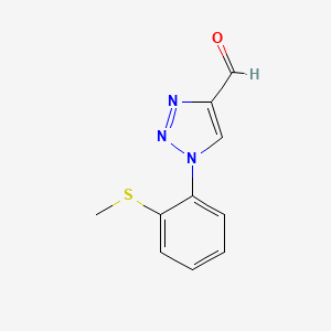 molecular formula C10H9N3OS B1467250 1-[2-(methylsulfanyl)phenyl]-1H-1,2,3-triazole-4-carbaldehyde CAS No. 1483252-21-6