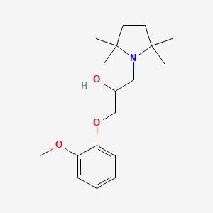 1-(2-Methoxyphenoxy)-3-(2,2,5,5-tetramethylpyrrolidin-1-yl)propan-2-ol