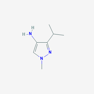 molecular formula C7H13N3 B1467253 1-methyl-3-(propan-2-yl)-1H-pyrazol-4-amine CAS No. 1393101-17-1