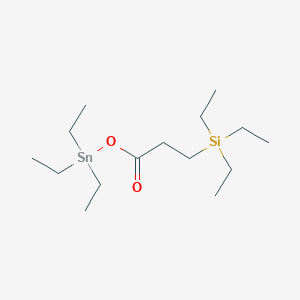 molecular formula C15H34O2SiSn B14672530 Triethyl{3-oxo-3-[(triethylstannyl)oxy]propyl}silane CAS No. 51091-09-9