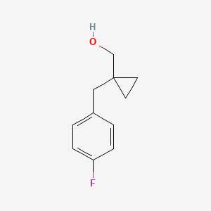 molecular formula C11H13FO B1467254 {1-[(4-氟苯基)甲基]环丙基}甲醇 CAS No. 1427381-05-2