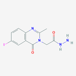 6-Iodo-2-methyl-4-oxo-3(4H)-quinazolineacetic acid hydrazide