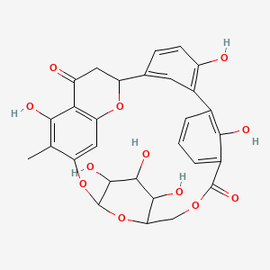 5,16,17,18,23,31-Hexahydroxy-22-methyl-13,20,27,30-tetraoxahexacyclo[19.5.3.12,6.17,11.115,19.024,28]dotriaconta-2(32),3,5,7(31),8,10,21(29),22,24(28)-nonaene-12,25-dione