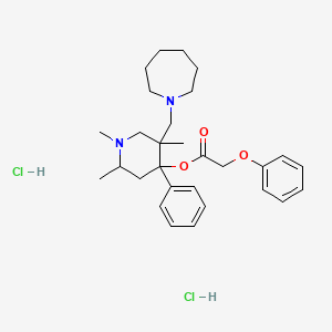 4-Piperidinol, 5-(hexahydro-1H-azepinylmethyl)-4-phenyl-1,2,5-trimethyl-, phenoxyacetate, dihydrochloride