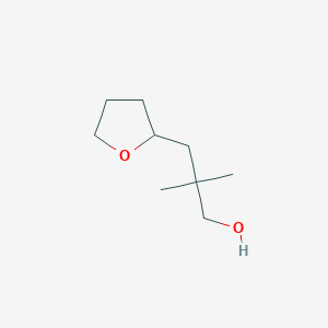 molecular formula C9H18O2 B1467264 2,2-Dimethyl-3-(oxolan-2-yl)propan-1-ol CAS No. 1196044-34-4