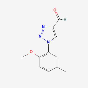 molecular formula C11H11N3O2 B1467270 1-(2-methoxy-5-methylphenyl)-1H-1,2,3-triazole-4-carbaldehyde CAS No. 1483246-03-2