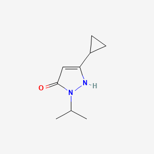 molecular formula C9H14N2O B1467274 3-环丙基-1-异丙基-1H-吡唑-5-醇 CAS No. 1566919-73-0