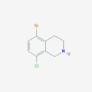 molecular formula C9H9BrClN B1467275 5-溴-8-氯-1,2,3,4-四氢异喹啉 CAS No. 1445948-16-2