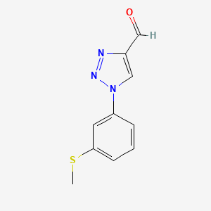 molecular formula C10H9N3OS B1467279 1-[3-(methylsulfanyl)phenyl]-1H-1,2,3-triazole-4-carbaldehyde CAS No. 1490250-86-6