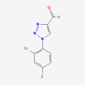 1-(2-bromo-4-fluorophenyl)-1H-1,2,3-triazole-4-carbaldehyde
