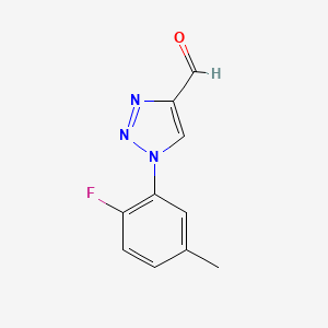 molecular formula C10H8FN3O B1467291 1-(2-fluoro-5-methylphenyl)-1H-1,2,3-triazole-4-carbaldehyde CAS No. 1529308-00-6