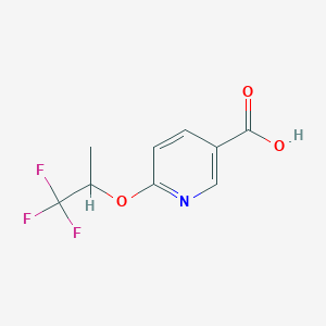 6-[(1,1,1-Trifluoropropan-2-yl)oxy]pyridine-3-carboxylic acid