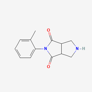 molecular formula C13H14N2O2 B1467299 2-(o-tolyl)tetrahydropyrrolo[3,4-c]pyrrole-1,3(2H,3aH)-dione CAS No. 1432391-77-9