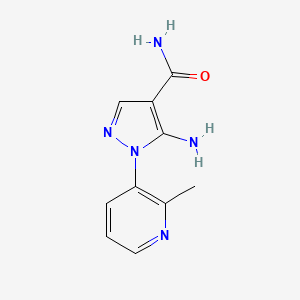 molecular formula C10H11N5O B1467302 5-Amino-1-(2-methyl-3-pyridinyl)-1H-pyrazole-4-carboxamide CAS No. 1353499-32-7