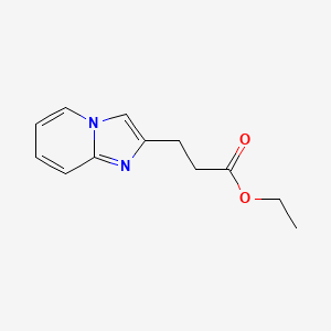 molecular formula C12H14N2O2 B1467303 Ethyl 3-imidazo[1,2-a]pyridin-2-ylpropanoate CAS No. 1353502-09-6