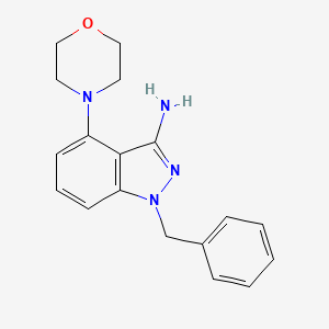 molecular formula C18H20N4O B1467305 1-Benzyl-4-(4-morpholinyl)-1H-indazol-3-ylamine CAS No. 1353500-30-7