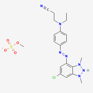 1H-Benzotriazolium, 6-chloro-4-((4-((2-cyanoethyl)ethylamino)phenyl)azo)-1,3-dimethyl-, methyl sulfate