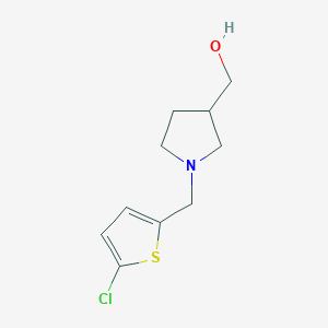 molecular formula C10H14ClNOS B1467312 {1-[(5-Chlorothiophen-2-yl)methyl]pyrrolidin-3-yl}methanol CAS No. 1250969-20-0