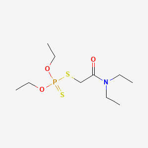 Phosphorodithioic acid, O,O-diethyl S-(2-(diethylamino)-2-oxoethyl) ester