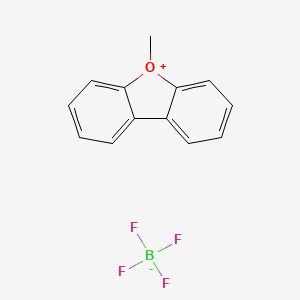 molecular formula C13H11BF4O B14673126 5-Methyldibenzo[b,d]furan-5-ium tetrafluoroborate CAS No. 36883-49-5