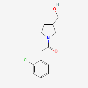 molecular formula C13H16ClNO2 B1467314 2-(2-氯苯基)-1-(3-(羟甲基)吡咯烷-1-基)乙烷-1-酮 CAS No. 1281811-07-1