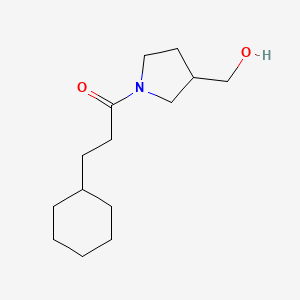 molecular formula C14H25NO2 B1467315 3-シクロヘキシル-1-(3-(ヒドロキシメチル)ピロリジン-1-イル)プロパン-1-オン CAS No. 1458057-39-0