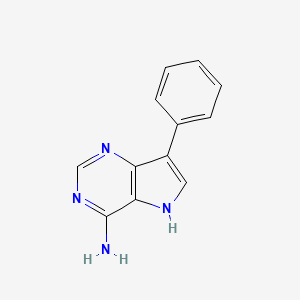 molecular formula C12H10N4 B14673156 7-Phenyl-5h-pyrrolo[3,2-d]pyrimidin-4-amine CAS No. 39928-75-1