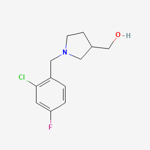 molecular formula C12H15ClFNO B1467316 {1-[(2-氯-4-氟苯基)甲基]吡咯烷-3-基}甲醇 CAS No. 1250580-52-9