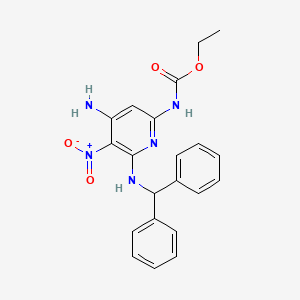 ethyl N-[4-amino-6-(benzhydrylamino)-5-nitro-2-pyridyl]carbamate