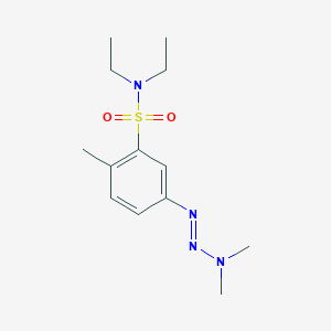 molecular formula C13H22N4O2S B14673180 5-[(1E)-3,3-Dimethyltriaz-1-en-1-yl]-N,N-diethyl-2-methylbenzene-1-sulfonamide CAS No. 50355-06-1