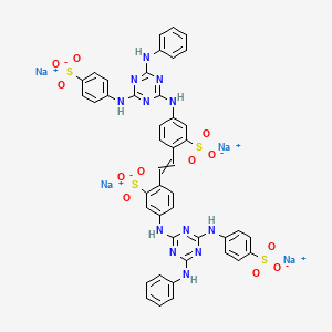 Benzenesulfonic acid, 2,2'-(1,2-ethenediyl)bis[5-[[4-(phenylamino)-6-[(4-sulfophenyl)amino]-1,3,5-triazin-2-yl]amino]-, tetrasodium salt