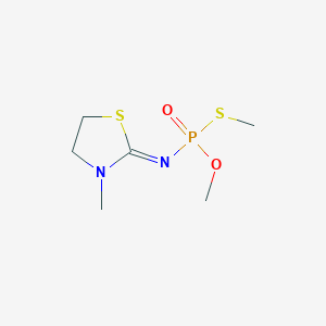 Phosphoramidothioic acid, (3-methyl-2-thiazolidinylidene)-, O,S-dimethyl ester