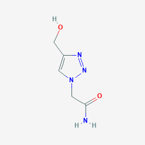 molecular formula C5H8N4O2 B1467320 2-[4-(hydroxymethyl)-1H-1,2,3-triazol-1-yl]acetamide CAS No. 1250643-76-5