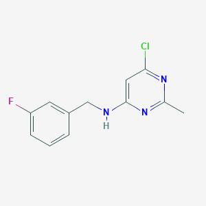 6-chloro-N-[(3-fluorophenyl)methyl]-2-methylpyrimidin-4-amine