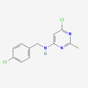 molecular formula C12H11Cl2N3 B1467323 6-氯-N-(4-氯苄基)-2-甲基嘧啶-4-胺 CAS No. 1111849-95-6