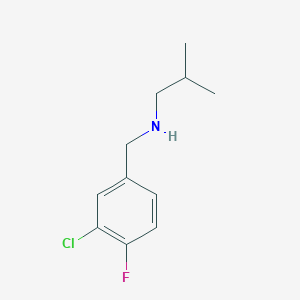molecular formula C11H15ClFN B1467326 [(3-Chloro-4-fluorophenyl)methyl](2-methylpropyl)amine CAS No. 1250029-96-9