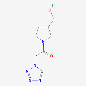 molecular formula C8H13N5O2 B1467327 1-[3-(hydroxymethyl)pyrrolidin-1-yl]-2-(1H-1,2,3,4-tetrazol-1-yl)ethan-1-one CAS No. 1249303-30-7