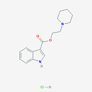 molecular formula C16H21ClN2O2 B146733 1-哌啶基乙基-1H-吲哚-3-羧酸盐酸盐 CAS No. 135938-17-9