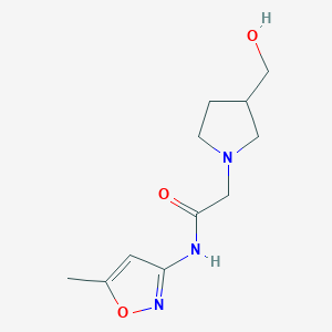 2-[3-(hydroxymethyl)pyrrolidin-1-yl]-N-(5-methyl-1,2-oxazol-3-yl)acetamide