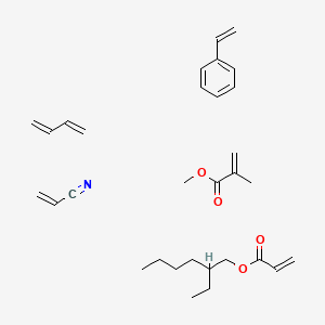 molecular formula C31H45NO4 B14673308 Buta-1,3-diene;2-ethylhexyl prop-2-enoate;methyl 2-methylprop-2-enoate;prop-2-enenitrile;styrene CAS No. 41585-11-9