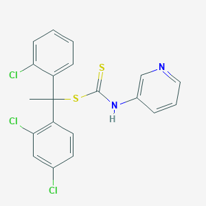 Carbonimidodithioic acid, 3-pyridinyl-, (2-chlorophenyl)methyl (2,4-dichlorophenyl)methyl ester