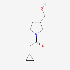 molecular formula C10H17NO2 B1467332 2-Cyclopropyl-1-[3-(hydroxymethyl)pyrrolidin-1-yl]ethan-1-one CAS No. 1249780-49-1