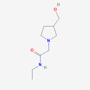 molecular formula C9H18N2O2 B1467333 N-ethyl-2-[3-(hydroxymethyl)pyrrolidin-1-yl]acetamide CAS No. 1250824-18-0