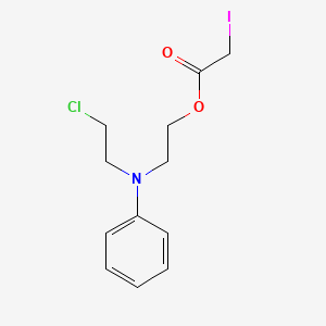 Ethanol, 2-(N-(2-chloroethyl)anilino)-, iodoacetate