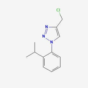 molecular formula C12H14ClN3 B1467336 4-(chloromethyl)-1-[2-(propan-2-yl)phenyl]-1H-1,2,3-triazole CAS No. 1249973-54-3