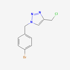 molecular formula C10H9BrClN3 B1467337 1-[(4-bromophenyl)methyl]-4-(chloromethyl)-1H-1,2,3-triazole CAS No. 1251049-88-3