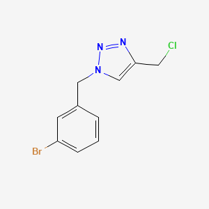 molecular formula C10H9BrClN3 B1467342 1-[(3-溴苯基)甲基]-4-(氯甲基)-1H-1,2,3-三唑 CAS No. 1247453-89-9